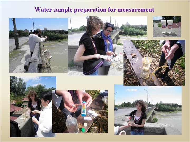 Water sample preparation for measurement 