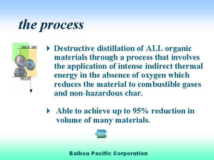 the process 4 Destructive distillation of ALL organic materials through a process that involves