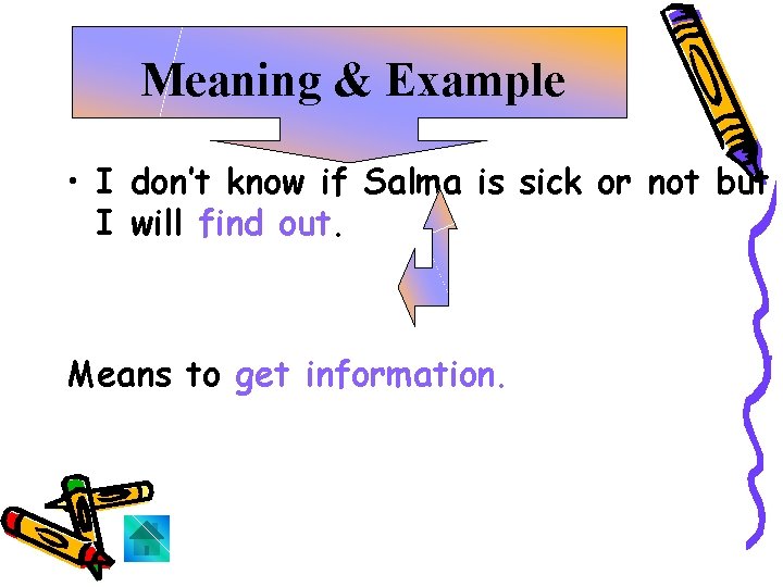 Meaning & Example • I don’t know if Salma is sick or not but