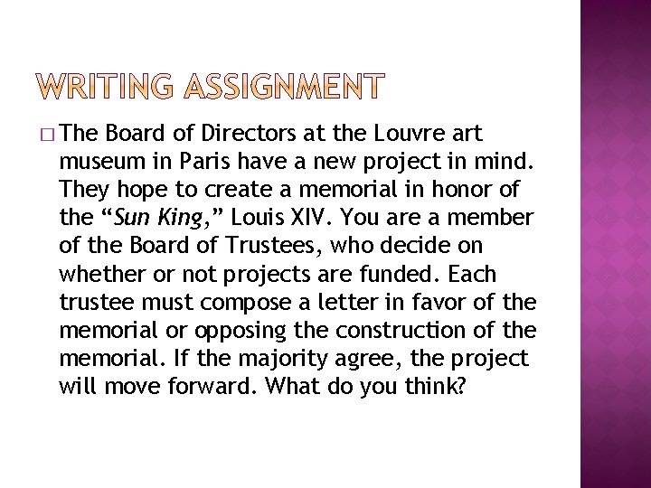 � The Board of Directors at the Louvre art museum in Paris have a