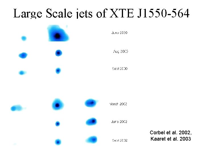 Large Scale jets of XTE J 1550 -564 Eastern jet is approaching, western is