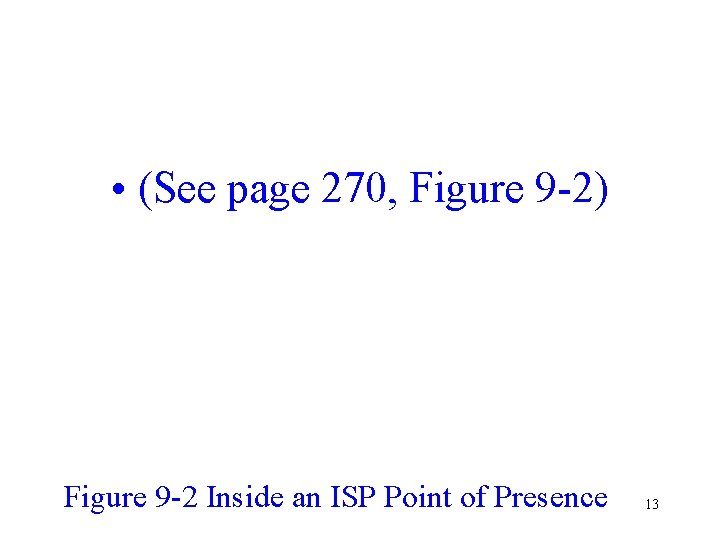 • (See page 270, Figure 9 -2) Figure 9 -2 Inside an ISP  • (See page 270, Figure 9 -2) Figure 9 -2 Inside an ISP