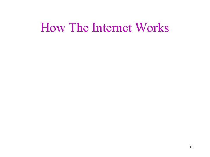 How The Internet Works 6  How The Internet Works 6