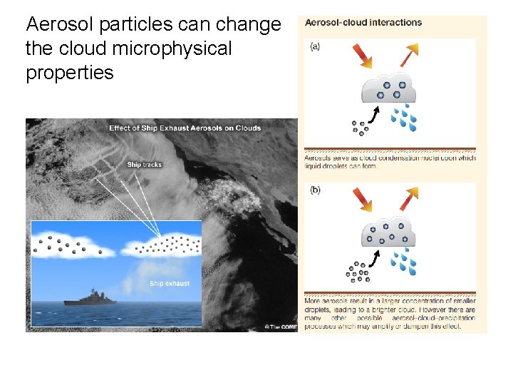 Aerosol particles can change the cloud microphysical properties 