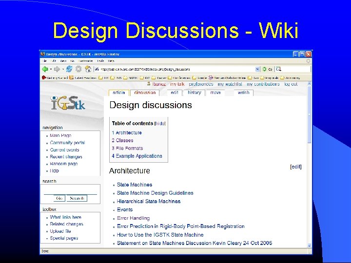 Design Discussions - Wiki 