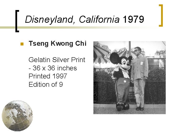 Disneyland, California 1979 n Tseng Kwong Chi Gelatin Silver Print - 36 x 36