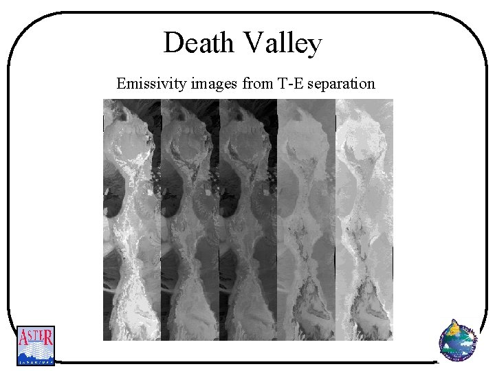 Death Valley Emissivity images from T-E separation 