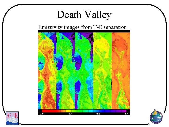 Death Valley Emissivity images from T-E separation 