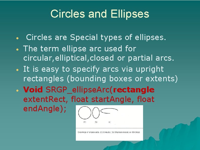 Circles and Ellipses • • Circles are Special types of ellipses. The term ellipse