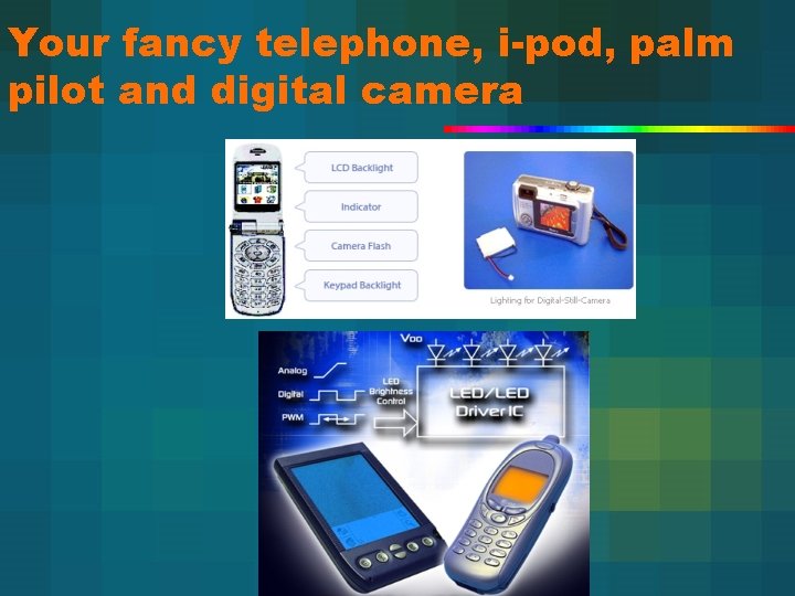 Your fancy telephone, i-pod, palm pilot and digital camera 