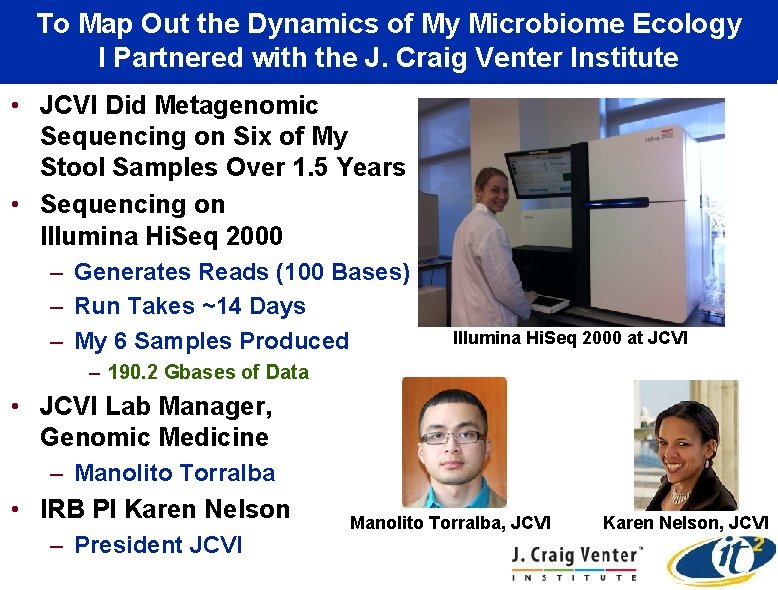 To Map Out the Dynamics of My Microbiome Ecology I Partnered with the J.