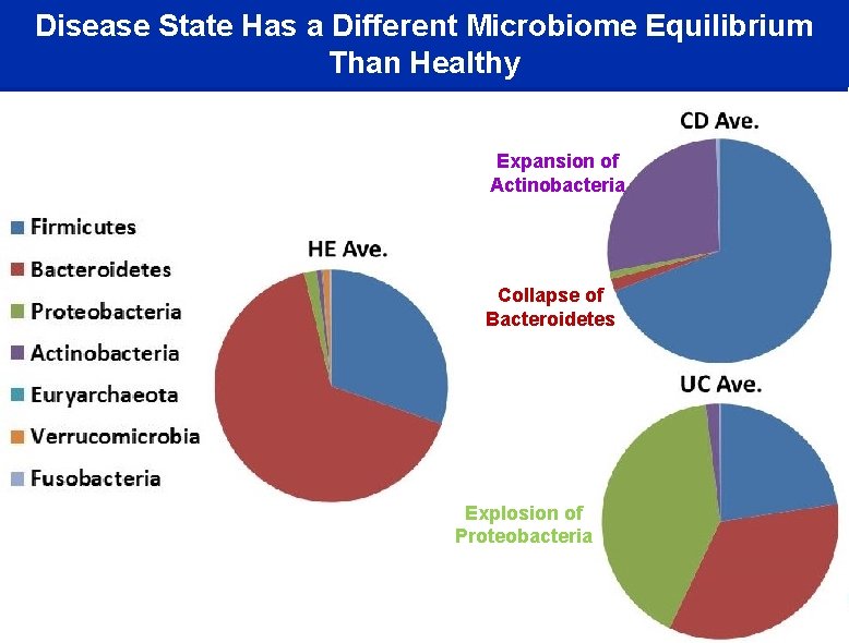 Disease State Has a Different Microbiome Equilibrium Than Healthy Expansion of Actinobacteria Collapse of