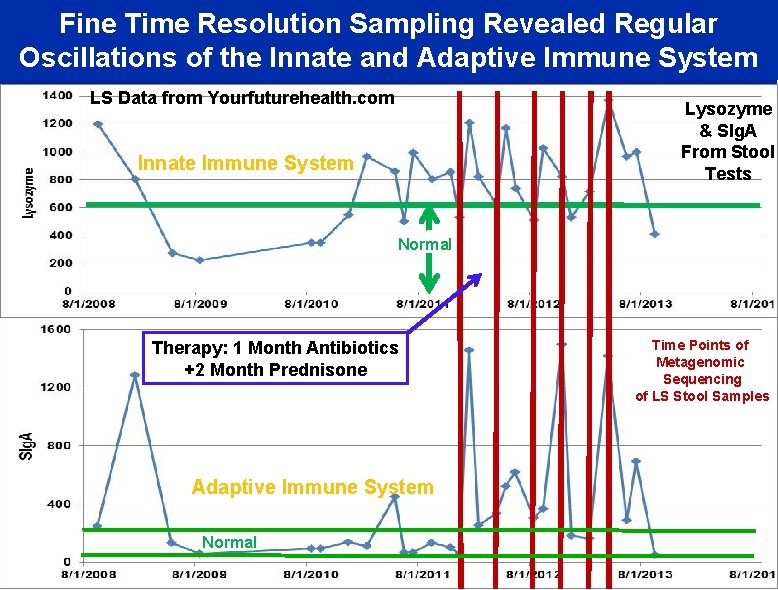 Fine Time Resolution Sampling Revealed Regular Oscillations of the Innate and Adaptive Immune System