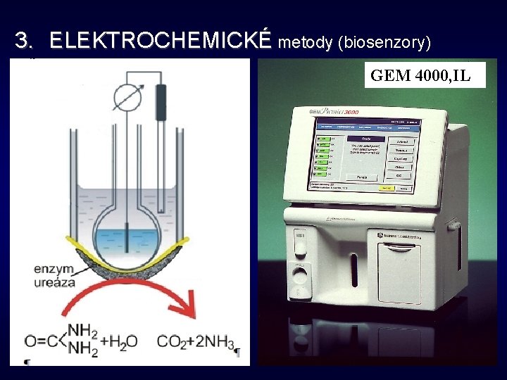 3. ELEKTROCHEMICKÉ metody (biosenzory) GEM 4000, IL 15 