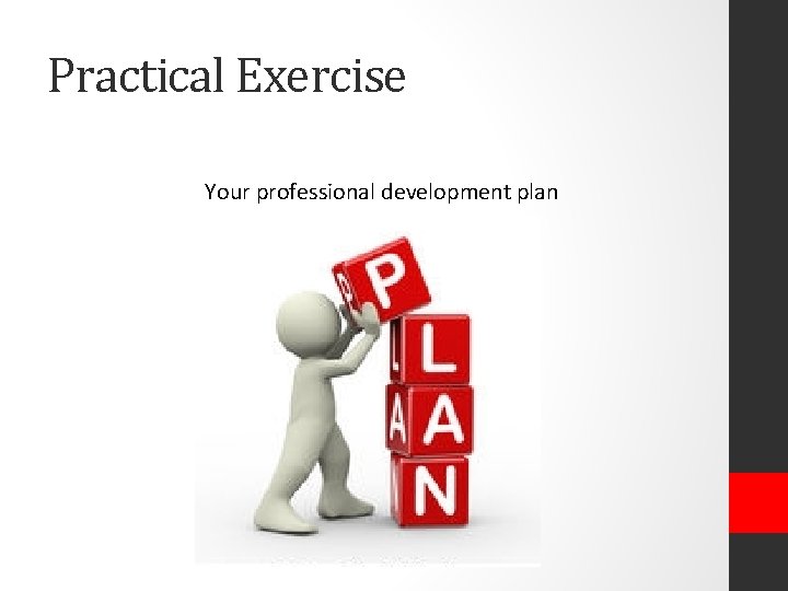 Practical Exercise Your professional development plan 