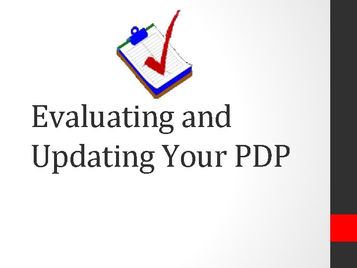 Evaluating and Updating Your PDP 
