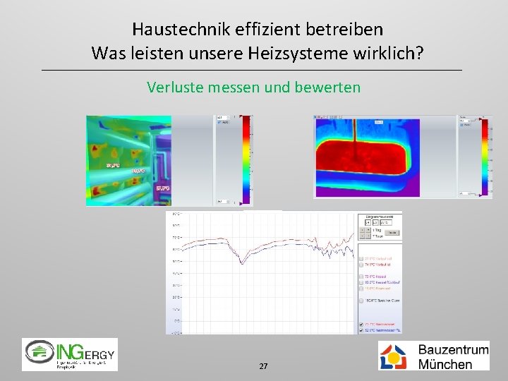 Haustechnik effizient betreiben Was leisten unsere Heizsysteme wirklich? Verluste messen und bewerten 27 