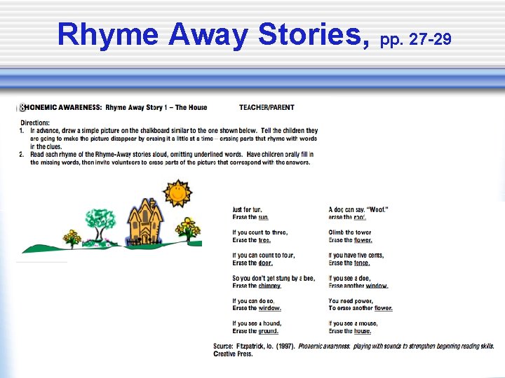 Rhyme Away Stories, pp. 27 -29 