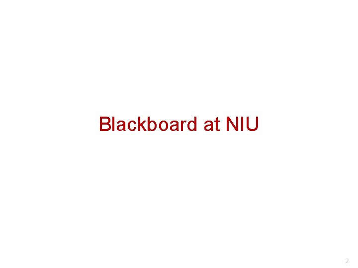 Blackboard at NIU 2 