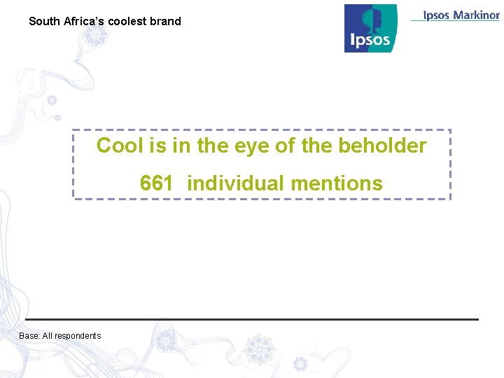 South Africa’s coolest brand Cool is in the eye of the beholder 661 individual