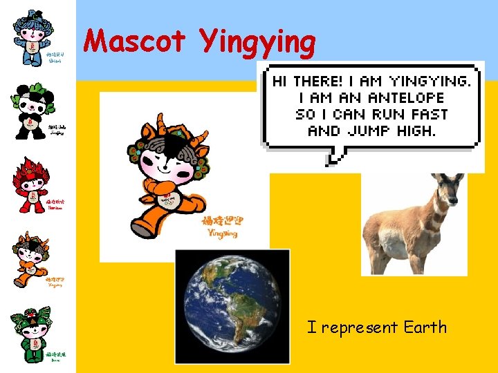 Mascot Yingying I represent Earth 