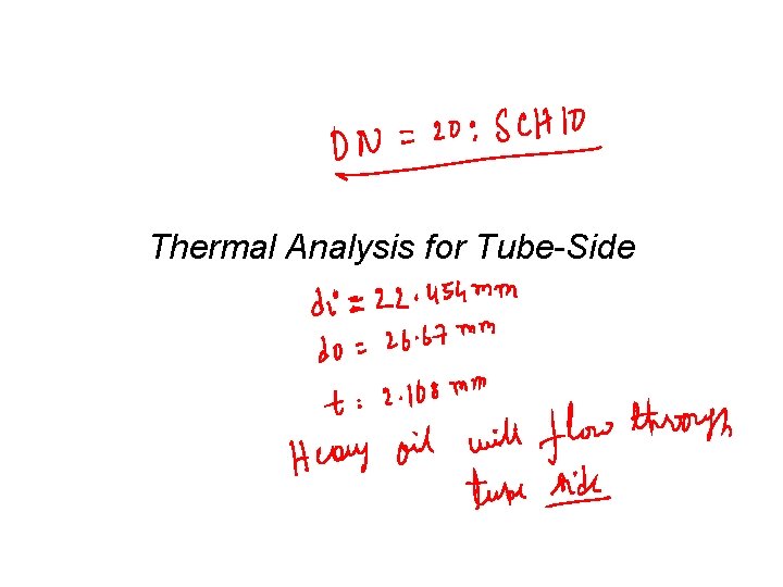 Thermal Analysis for Tube-Side 