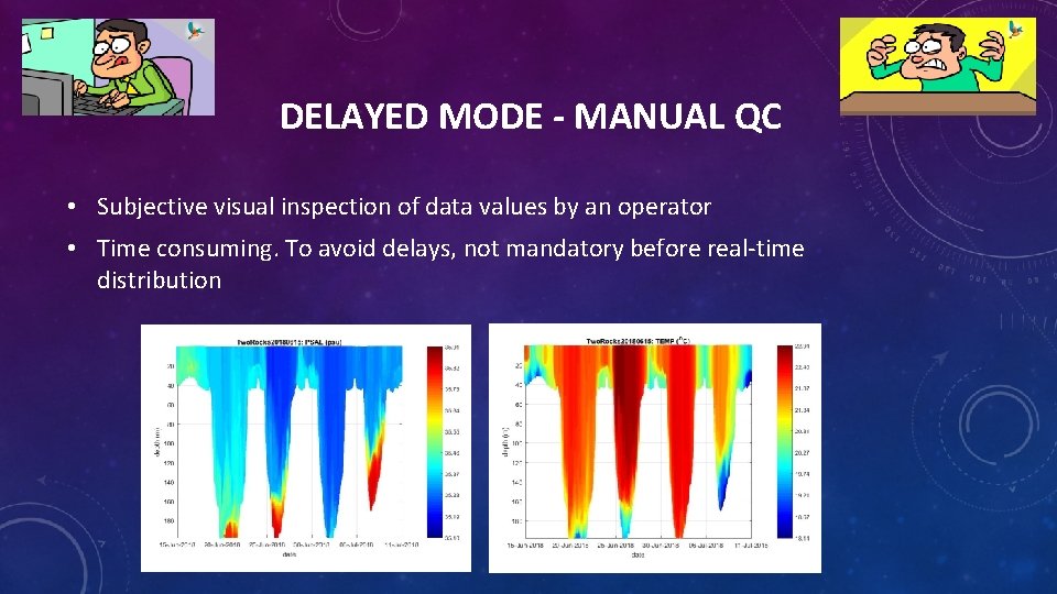 DELAYED MODE - MANUAL QC • Subjective visual inspection of data values by an