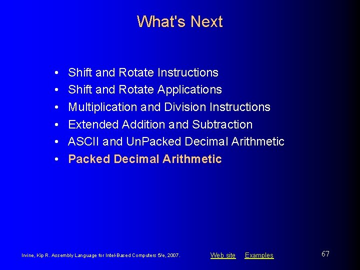 What's Next • • • Shift and Rotate Instructions Shift and Rotate Applications Multiplication