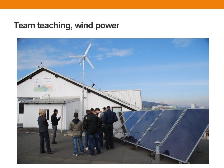 Team teaching, wind power 