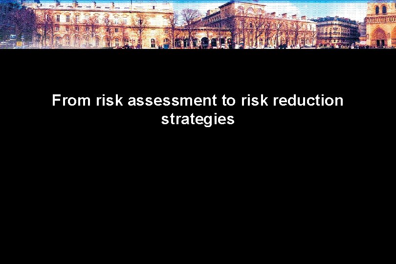 From risk assessment to risk reduction strategies 