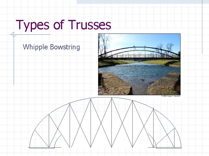 Types of Trusses Whipple Bowstring 