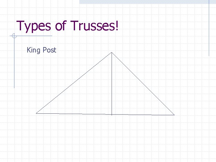 Types of Trusses! King Post 