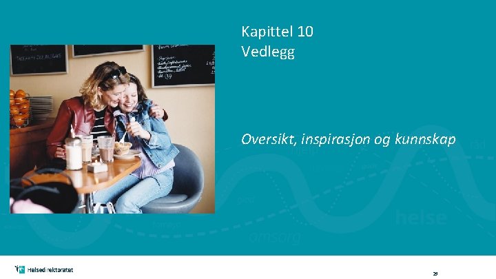 Kapittel 10 Vedlegg Oversikt, inspirasjon og kunnskap 29 