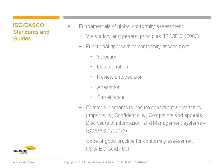 ISO/CASCO Standards and Guides § Fundamentals of global conformity assessment − Vocabulary and general