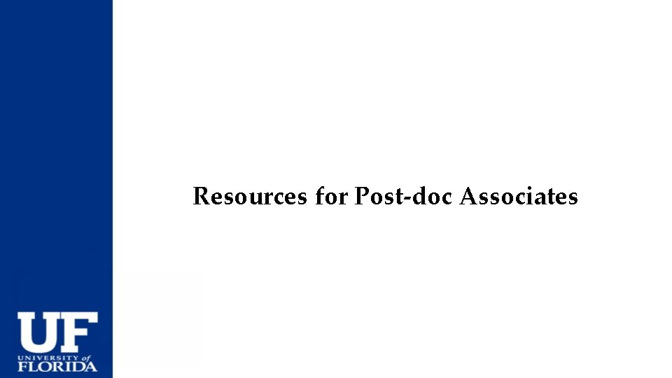 Resources for Post-doc Associates 
