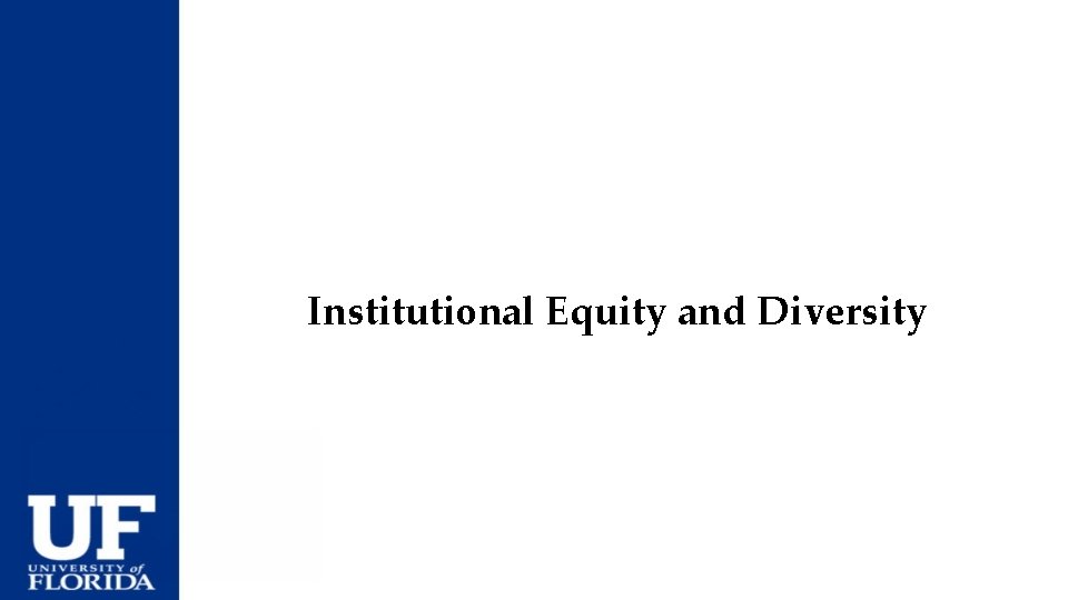 Institutional Equity and Diversity 