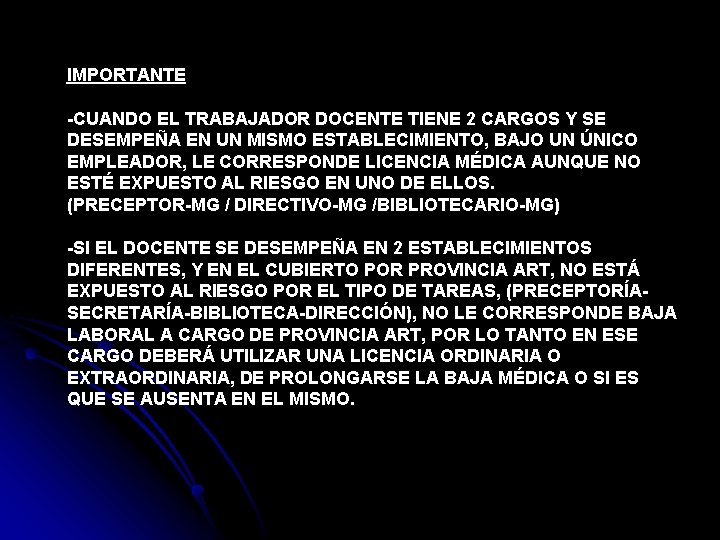 IMPORTANTE -CUANDO EL TRABAJADOR DOCENTE TIENE 2 CARGOS Y SE DESEMPEÑA EN UN MISMO