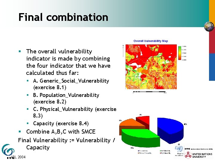 Final combination § The overall vulnerability indicator is made by combining the four indicator