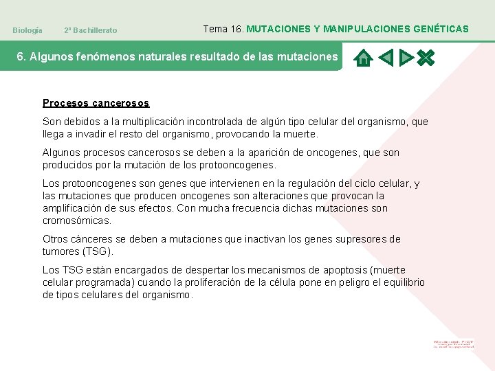 Biología 2º Bachillerato Tema 16. MUTACIONES Y MANIPULACIONES GENÉTICAS 6. Algunos fenómenos naturales resultado