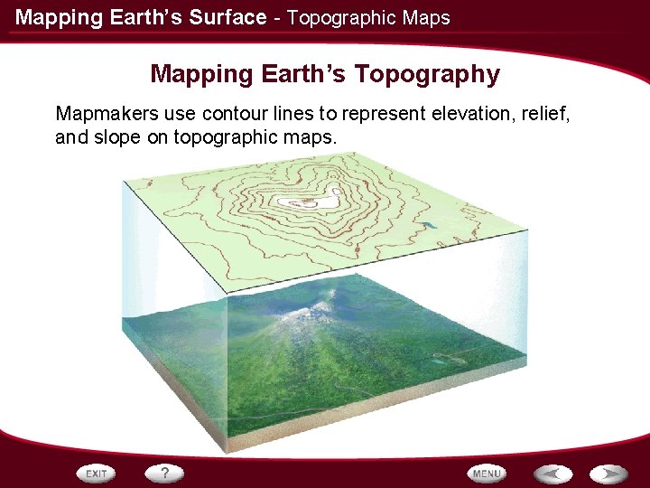 Mapping Earth’s Surface - Topographic Maps Mapping Earth’s Topography Mapmakers use contour lines to