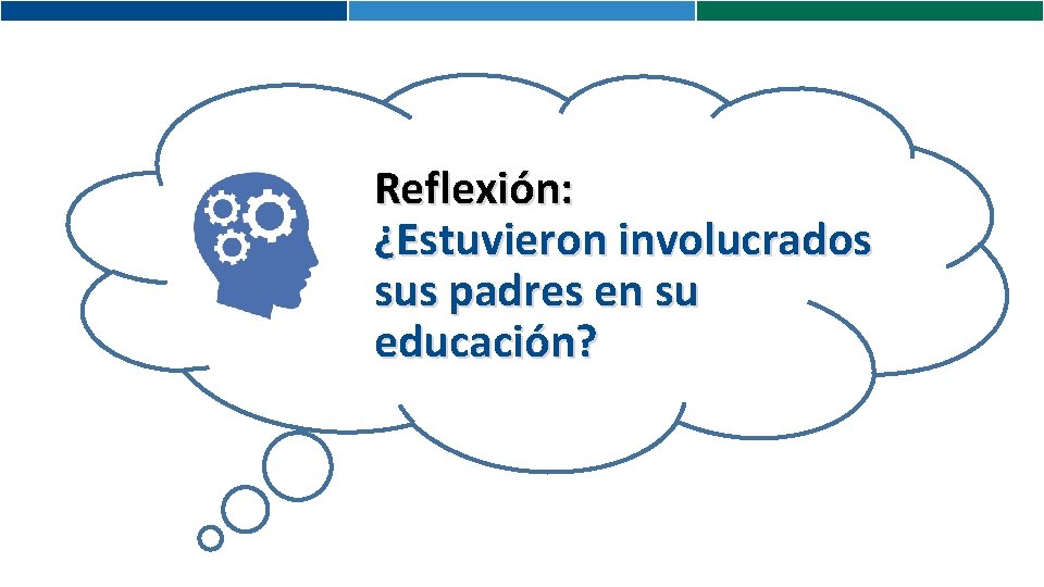 Reflexión: ¿Estuvieron involucrados sus padres en su educación? 