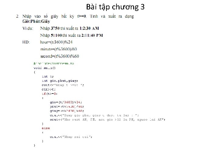 Bài tập chương 3 