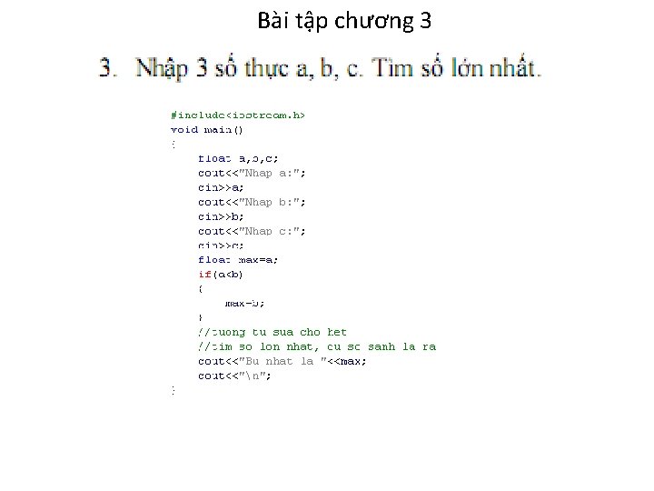 Bài tập chương 3 