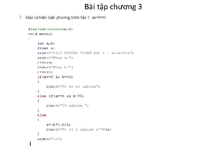 Bài tập chương 3 