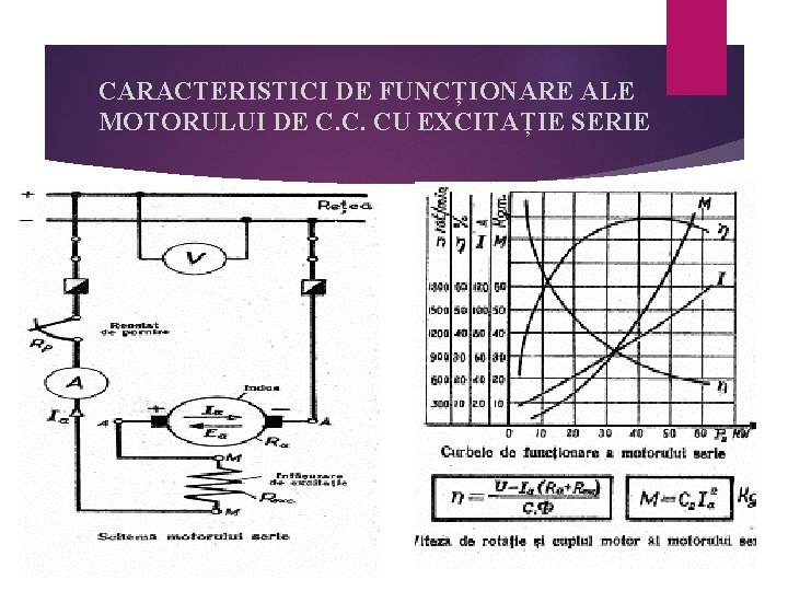 CARACTERISTICI DE FUNCȚIONARE ALE MOTORULUI DE C. C. CU EXCITAȚIE SERIE 