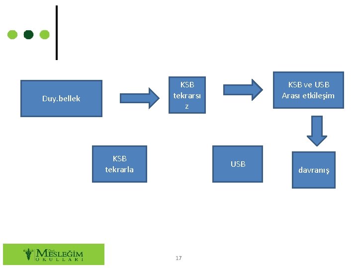 KSB tekrarsı z Duy. bellek KSB tekrarla KSB ve USB Arası etkileşim USB 17