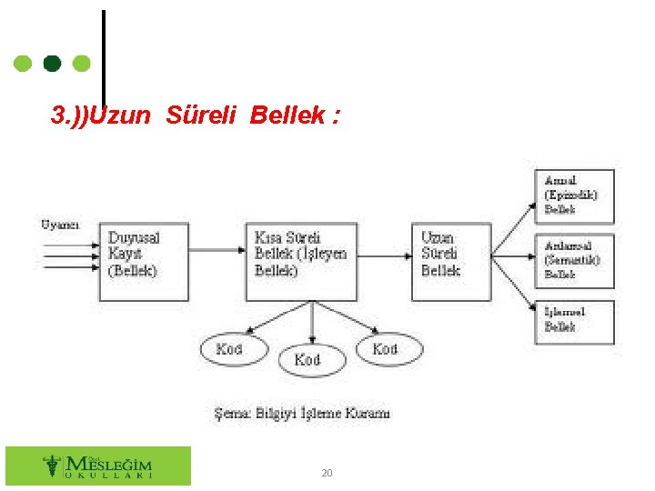 3. ))Uzun Süreli Bellek : 20 