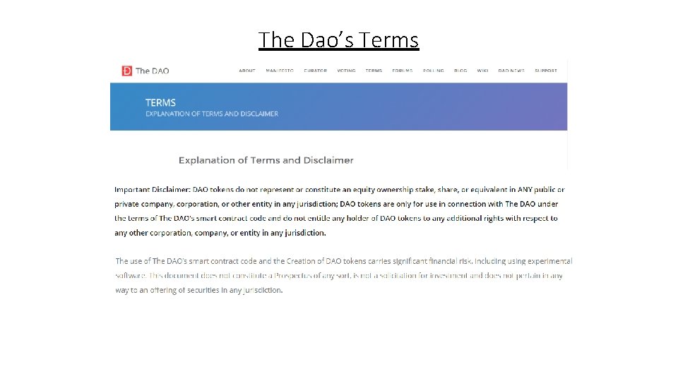 The Dao’s Terms 