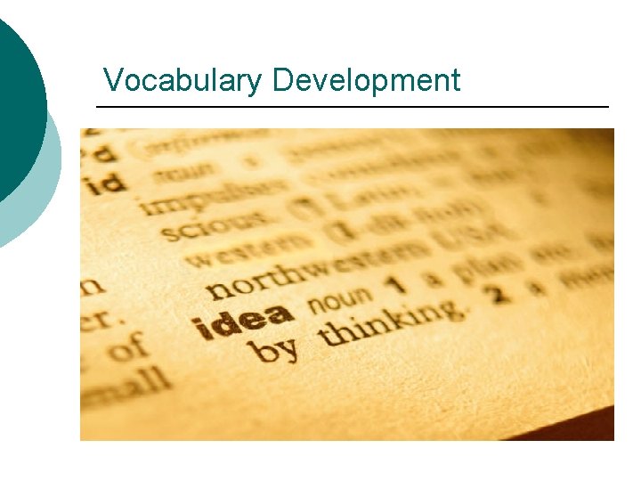 Vocabulary Development 