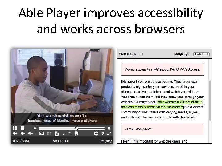 Able Player improves accessibility and works across browsers 